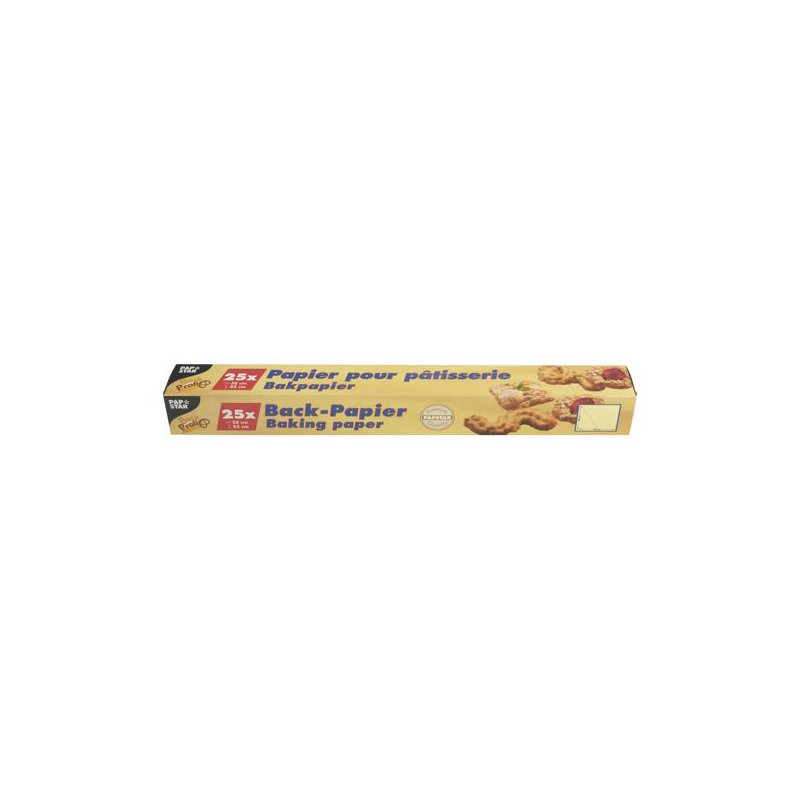 PAPSTAR papier de cuisson moules à pâtisserie, brun, 380×420 mm, 25 pièces