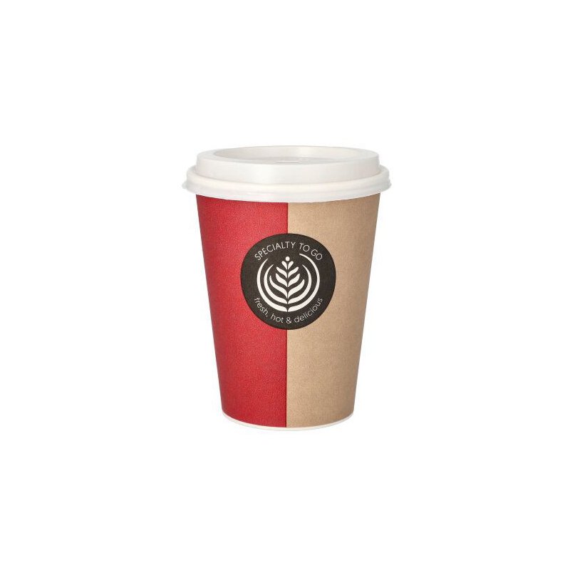 STARPAK koffiebekers To Go, 0,2 liter, met deksel, 10 stuks