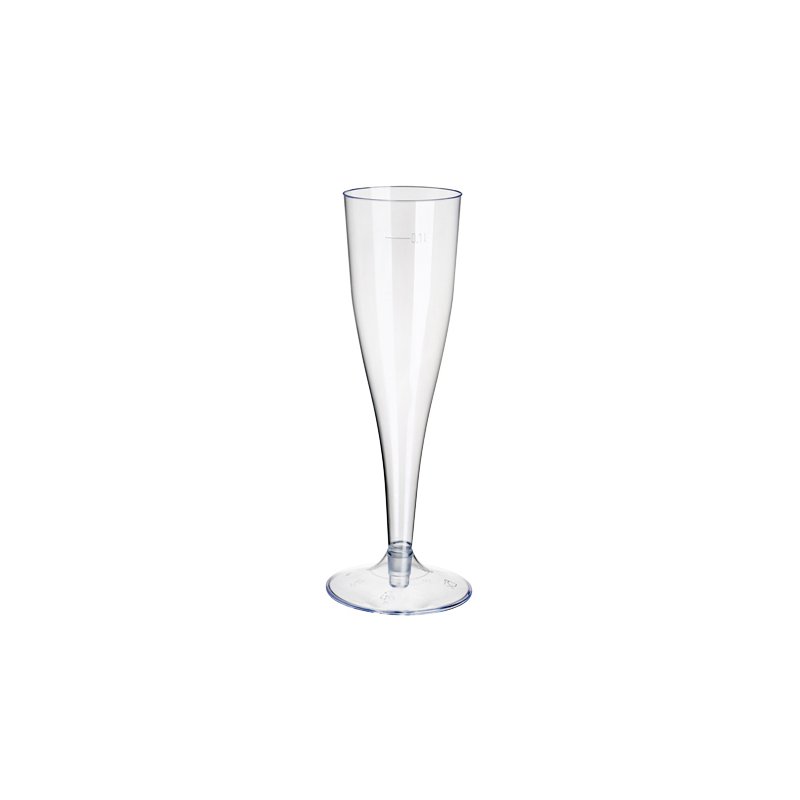 STARPAK flûtes à champagne plastique, 0,1 litre, transparent, 10 pièces