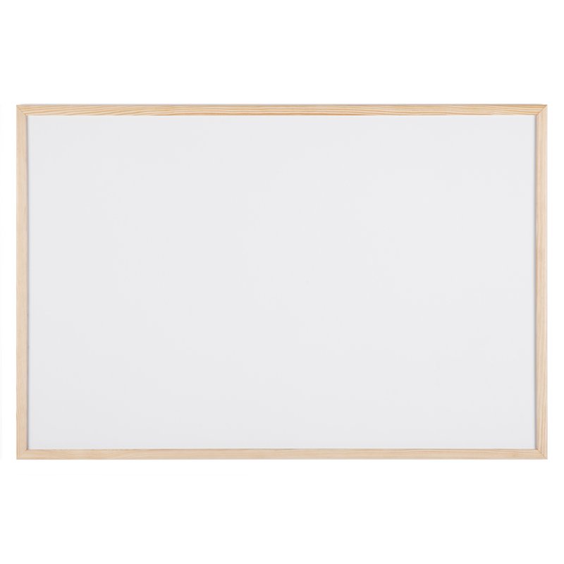Bi-Office witbord met houten omlijsting, magnetisch, 90×60 cm