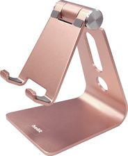 helit telefoonhouder the lite stand, rosegoud, aluminium, verstelbaar
