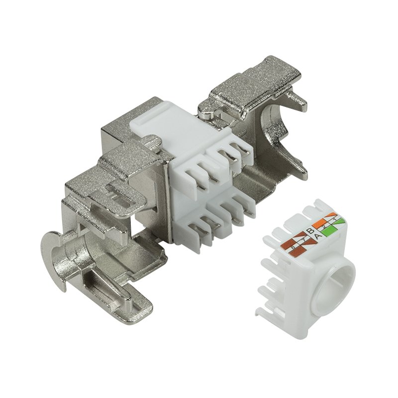 LogiLink Professional cadre de montage connecteur Cat. 6a, argent, blindé, classe EA