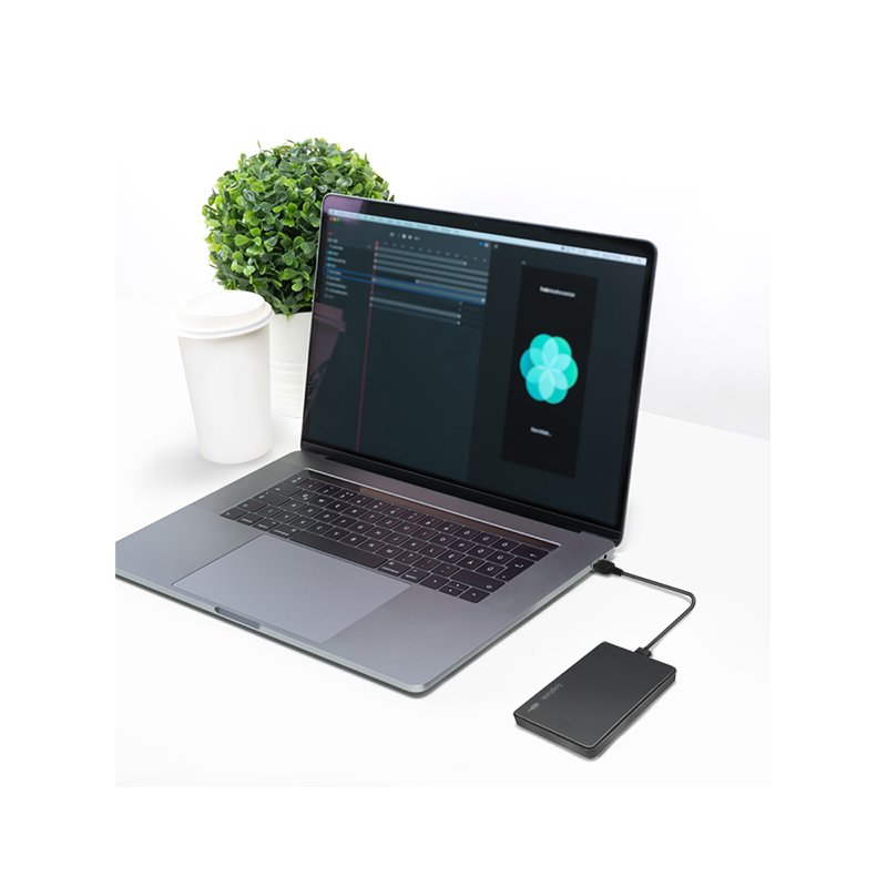 LogiLink 2.5 inch SATA hard drive enclosure, USB 3.0, black