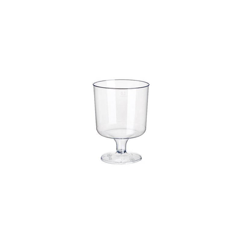 STARPAK verre à vin rouge transparent, 0,2 litre, polystyrène, 10 pièces