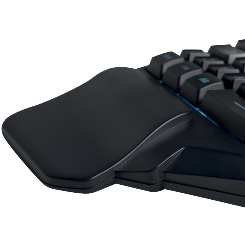 LogiLink verlichte eenhand gamingtoetsenbord, zwart, Duitse indeling, regenboog LED