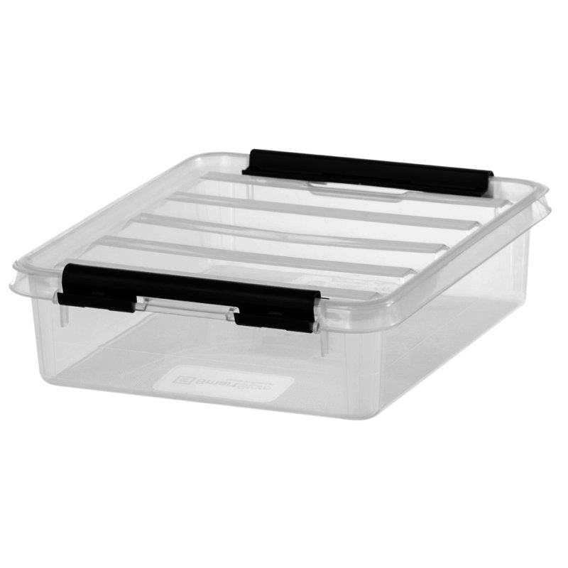 smartstore boîte de rangement CLASSIC, 1 L, transparent, clips noirs