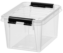 smartstore opbergbox CLASSIC, transparant, 1,5 liter, zwarte clips