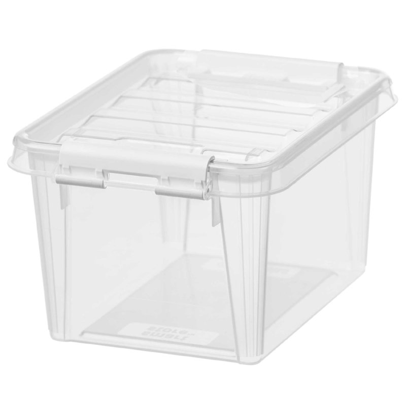 smartstore boîte de rangement CLASSIC, transparent, clips blancs, 1,5 L