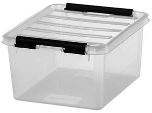 smartstore opbergbox CLASSIC, 2 liter, transparant, zwarte clips
