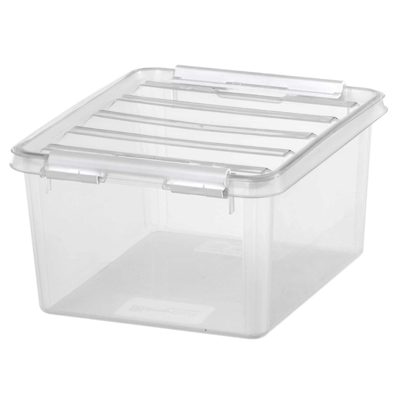 smartstore boîte de rangement CLASSIC 2 L, transparent, clips blancs