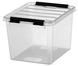 smartstore opbergbox CLASSIC 3 L, transparant, witte clips, 170×210×150 mm