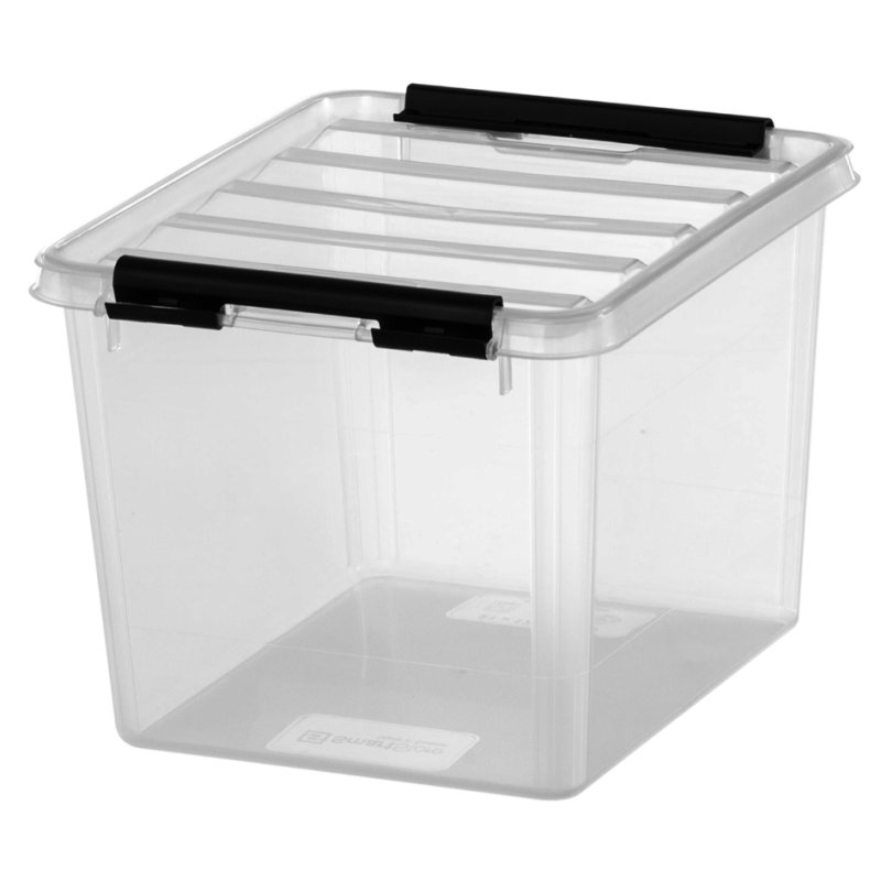 smartstore boîte de rangement CLASSIC 3L, transparent, clips noirs