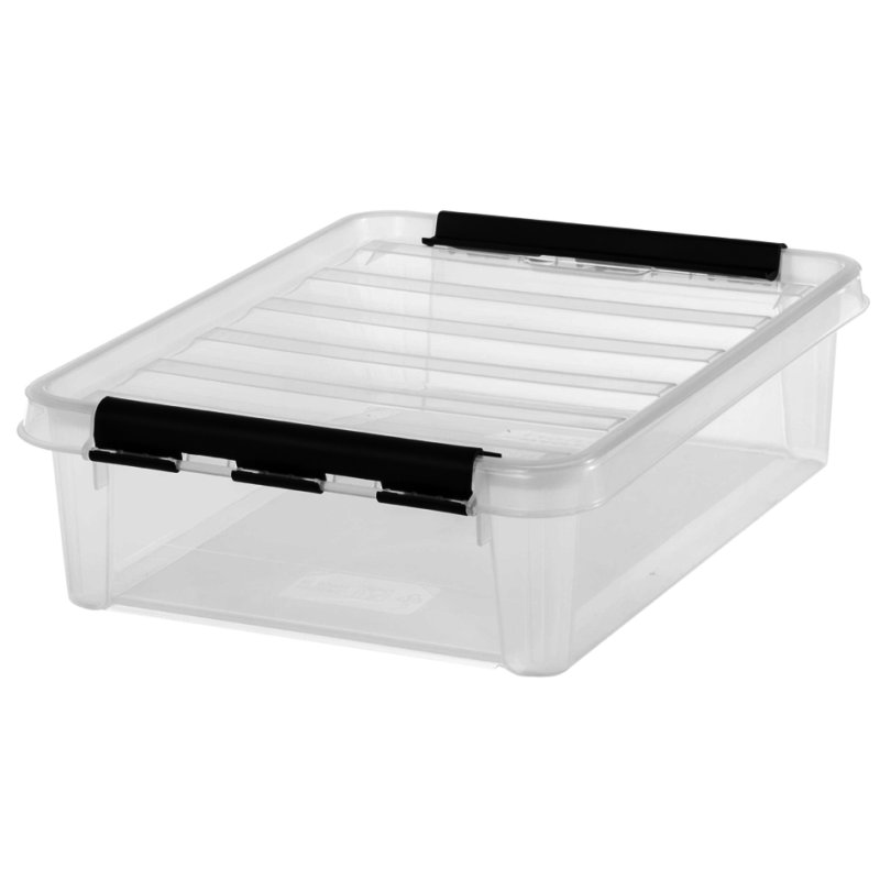 smartstore boîte de rangement CLASSIC, 7,5 L, transparent, clips blancs