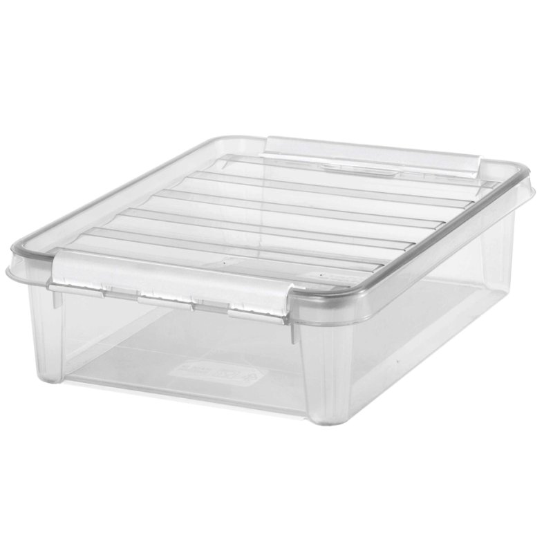 smartstore boîte de rangement CLASSIC, 7,5 L, transparent, clips blancs