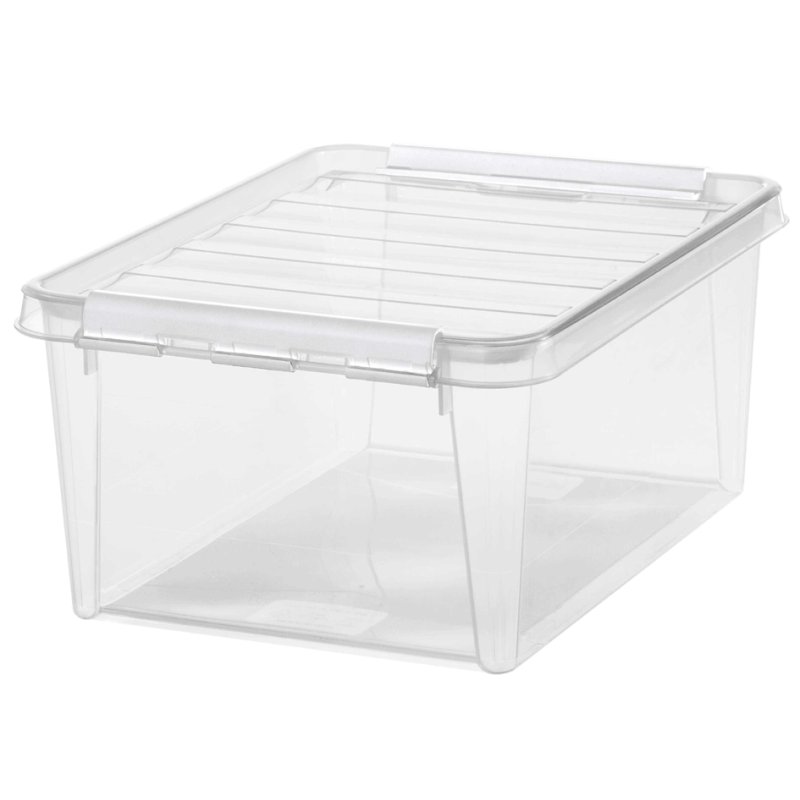 smartstore opbergbox CLASSIC 14 L, transparant, zwarte clips