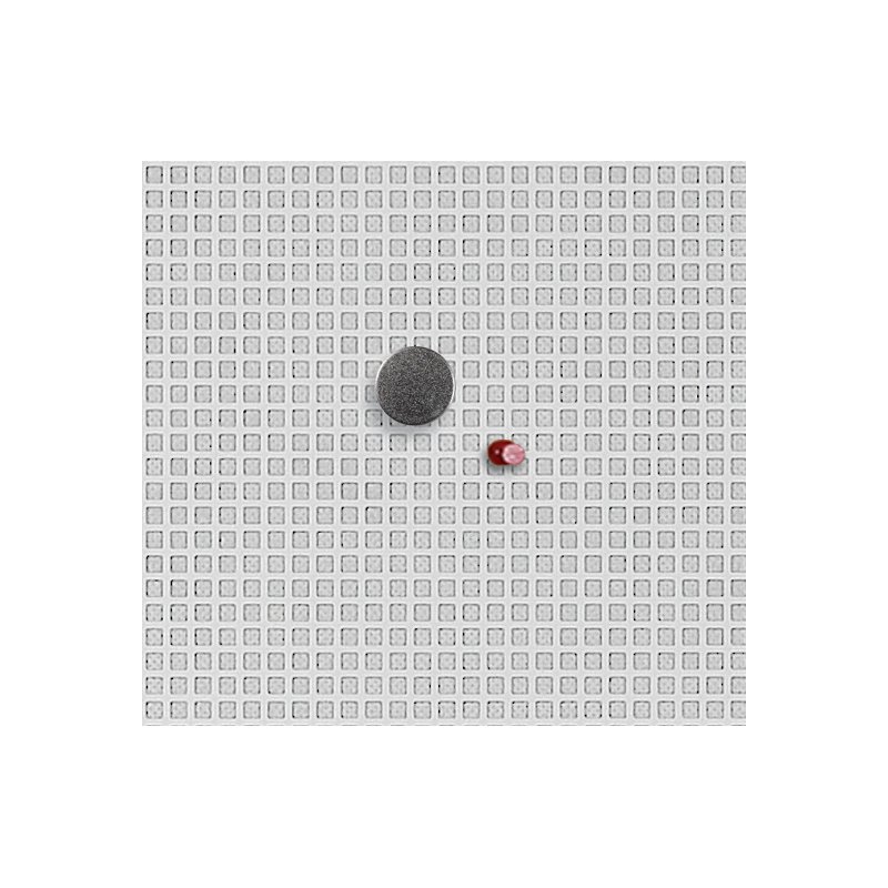 Bi-Office combibord Maya, grijs, vilt/staalnet, 1200 × 900 mm
