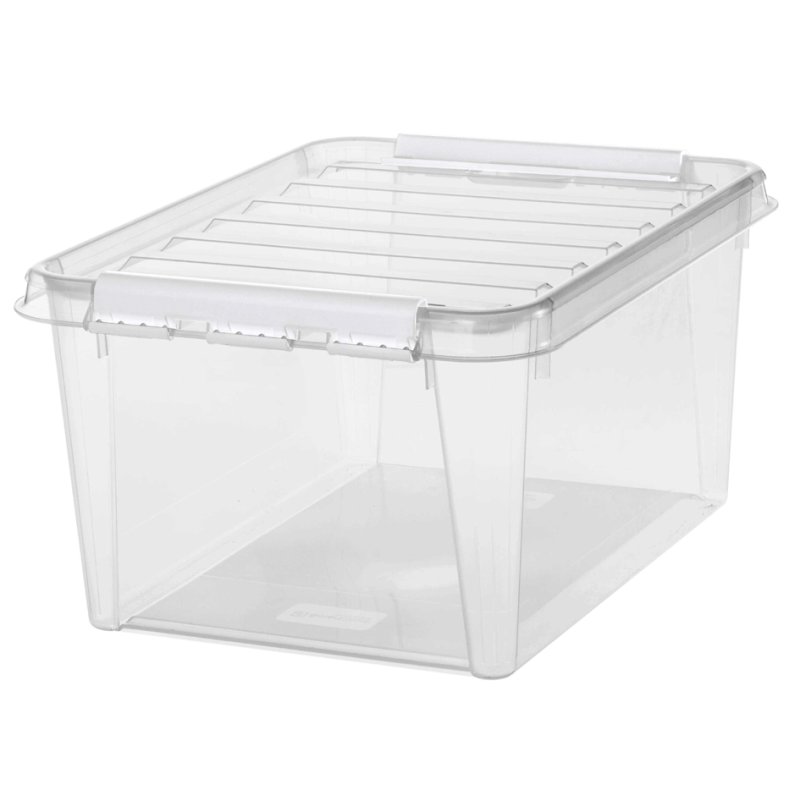 smartstore boîte de rangement CLASSIC 31 L, transparent, clips noirs