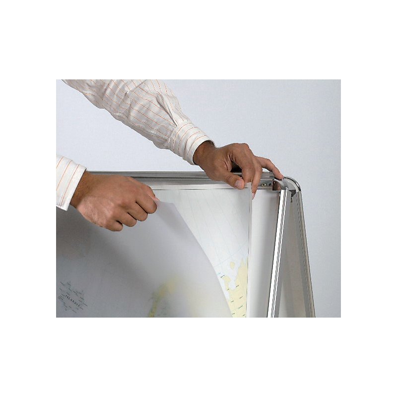 Bi-Office chevalet de présentation, cadre aluminium, 461×884 mm, pliable