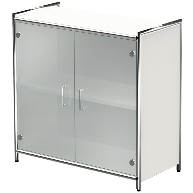 kerkmann buffet ARTLINE, 2 portes vitrées, anthracite, 800×380×780 mm
