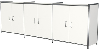 kerkmann sideboard ARTLINE, 6 deuren, antraciet, 236 × 38 × 78 cm