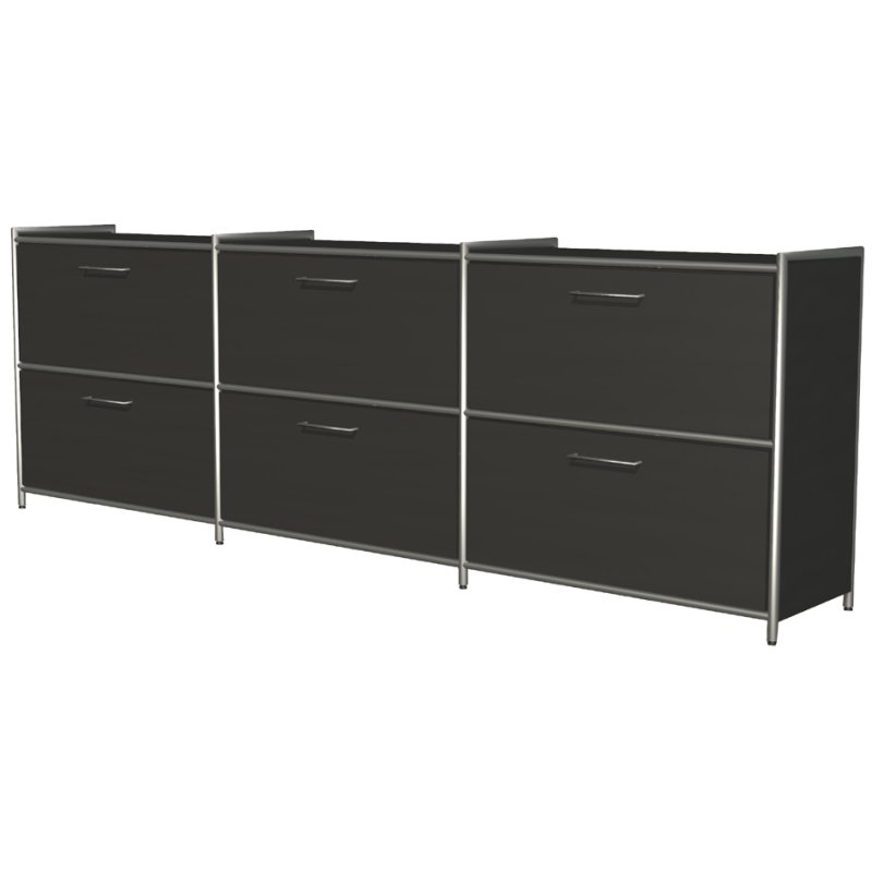 kerkmann sideboard ARTLINE, anthracite, 800×380×780 mm, 2 tiroirs