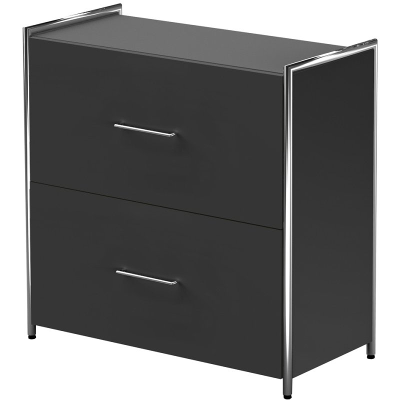kerkmann sideboard ARTLINE, anthracite, 800×380×780 mm, 2 tiroirs