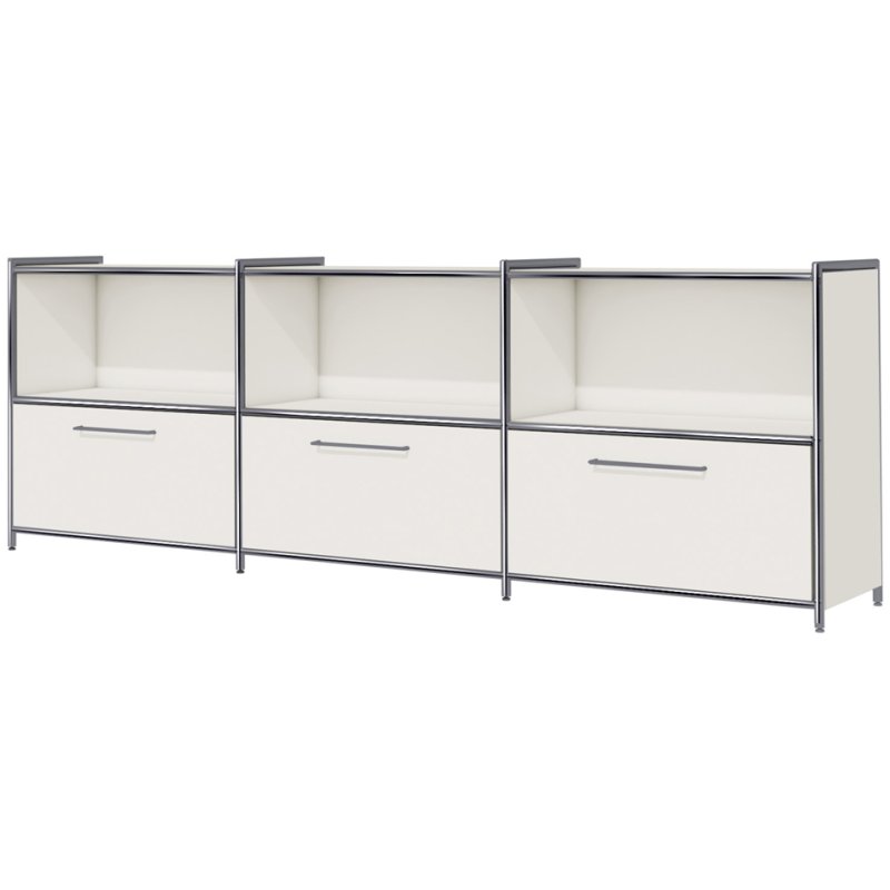 kerkmann buffet ARTLINE, 3 tiroirs, blanc, 236×38×78 cm
