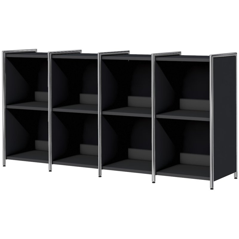 kerkmann sideboard ARTLINE, antraciet, 10 vakken, 158×38×78 cm