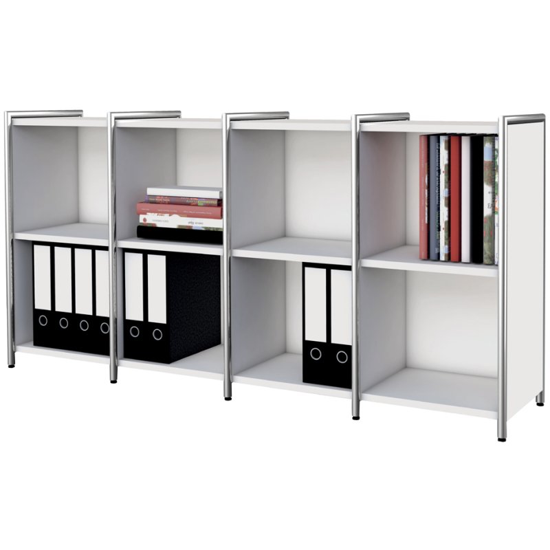kerkmann sideboard ARTLINE, 2 hauteurs de classeurs, 10 compartiments, blanc