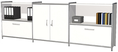 kerkmann sideboard ARTLINE, wit, 236 × 38 × 78 cm