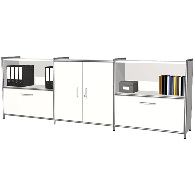 kerkmann buffet ARTLINE, anthracite, 2360×380×780 mm, 2 tiroirs