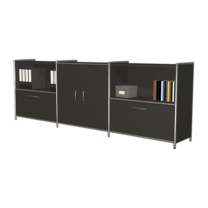 kerkmann buffet ARTLINE, anthracite, 2360×380×780 mm, 2 tiroirs