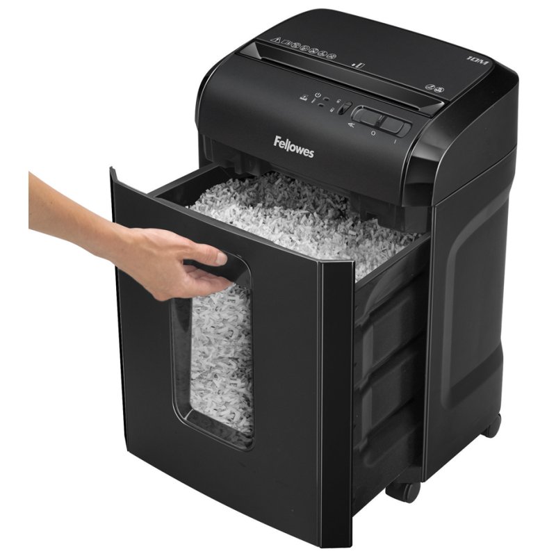 Fellowes destructeur de papier Powershred 10M, noir, 10 feuilles, 19 litres