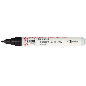 KREUL Glas & Porselein Pen Classic, signaalgeel, 2,0-4,0 mm