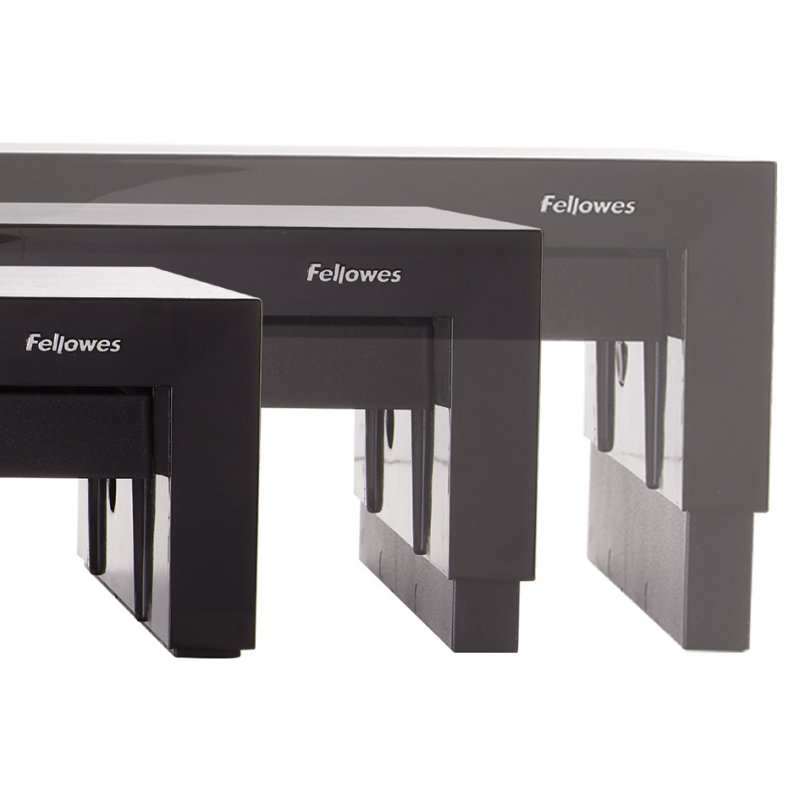 Fellowes socle pour moniteur Designer Office Suites, noir, 3 hauteurs ajustables