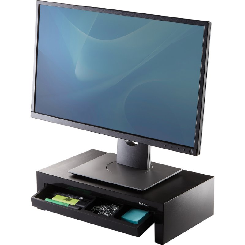 Fellowes monitor stand Designer Office Suites, black, 3 height settings
