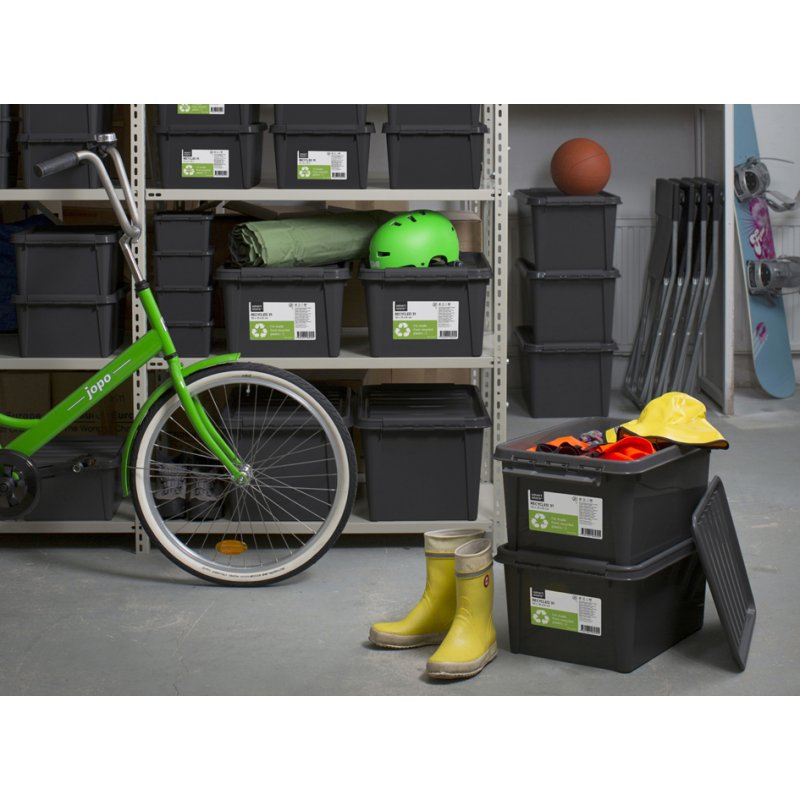 smartstore opbergbox RECYCLED, 46 liter, antraciet, gerecycled PP