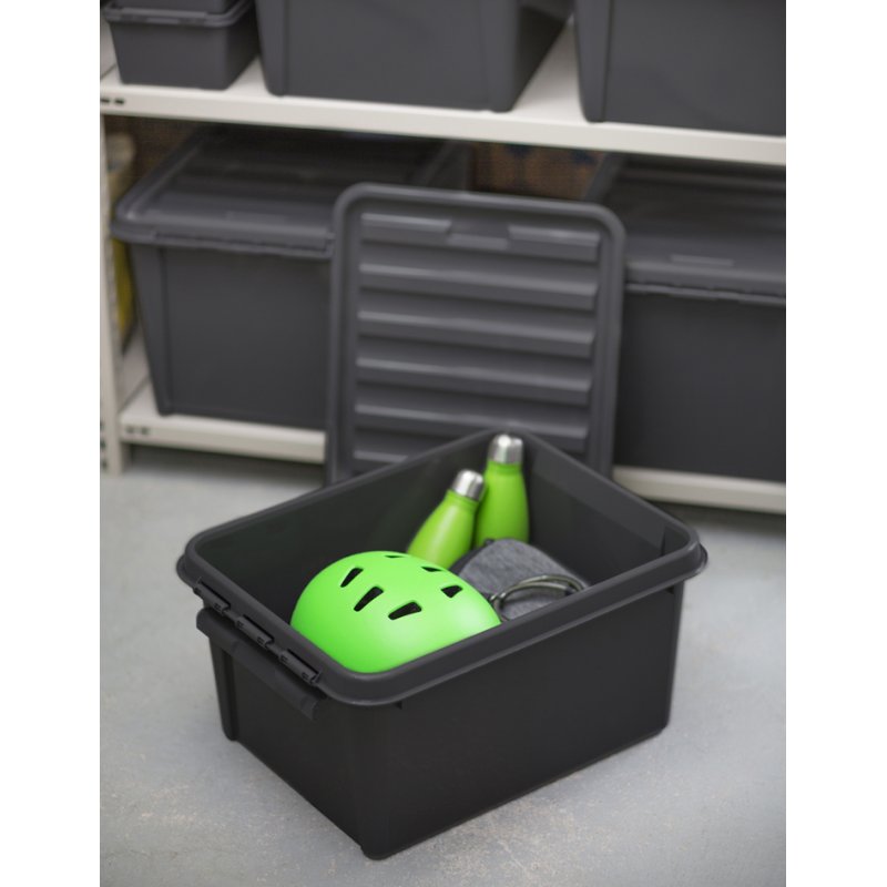 smartstore boîte de rangement RECYCLED, 46 litres, anthracite, PP recyclé