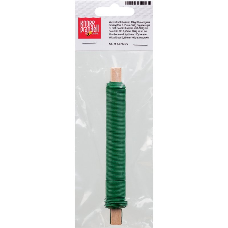 KNORR prandell fil de reliure, vert mousse, 0,65 mm, 100 g