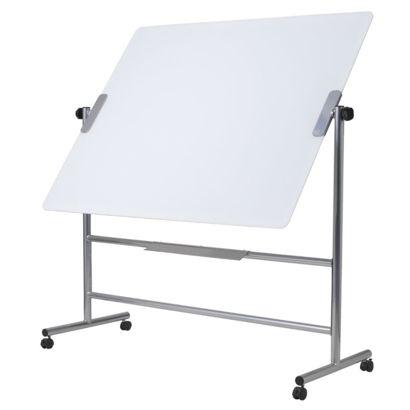 Bi-Office tableau magnétique en verre, mobile, pivotant, 1500 × 1200 mm