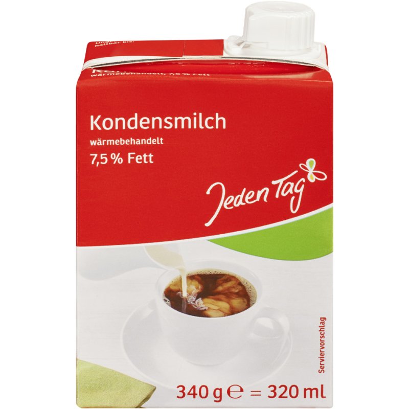 Jeden Tag gecondenseerde melk, 340 g, draaidop, 20 stuks