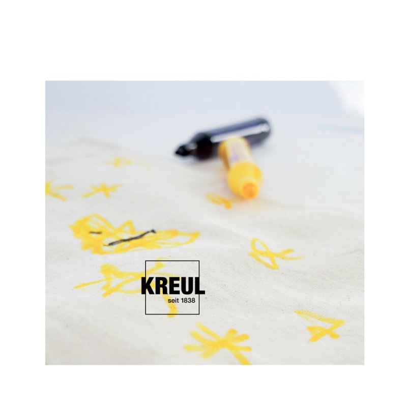 KREUL Mucki textile markers, 5 pieces, yellow/red/blue/green/black, 2-5 mm