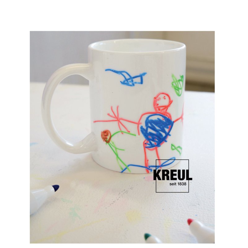 KREUL porcelain pens Porzellan-Pirat MUCKI, set of 5, assorted colours