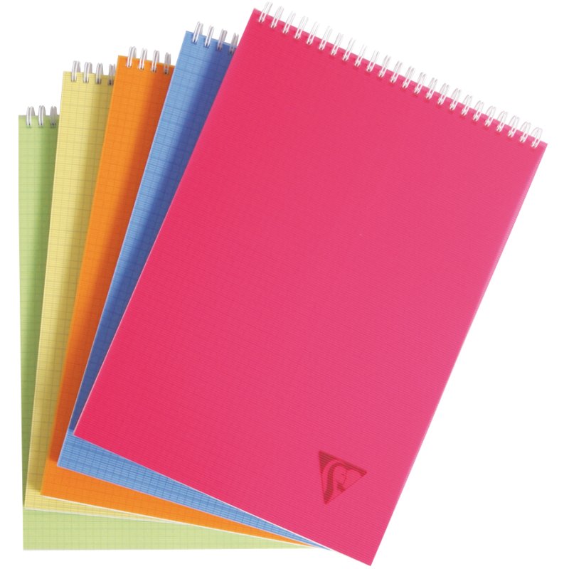 Clairefontaine bloc spiralé LINICOLOR A4, ligné, 80 feuilles, 5 pièces