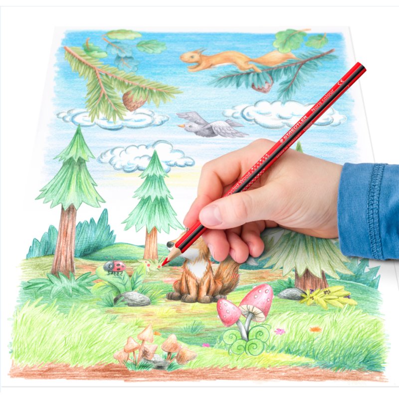 STAEDTLER Noris colour crayons de couleur triangulaires, 288 pièces, bois recyclé