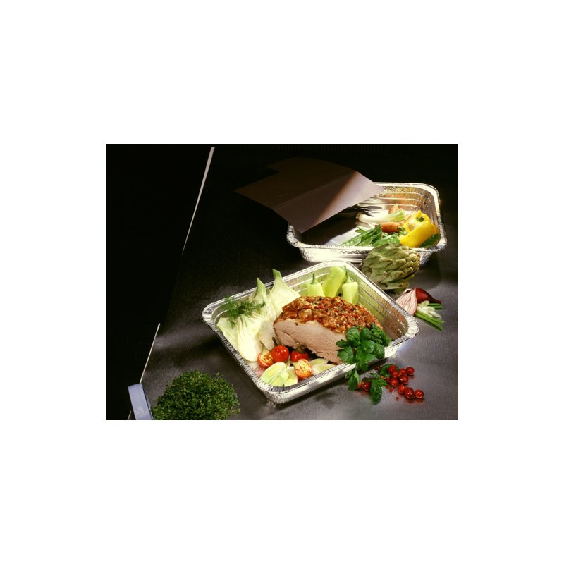 STARPAK aluminium gastronorm trays, silver, 3.4 litres, 325×265×55 mm, 3 pieces