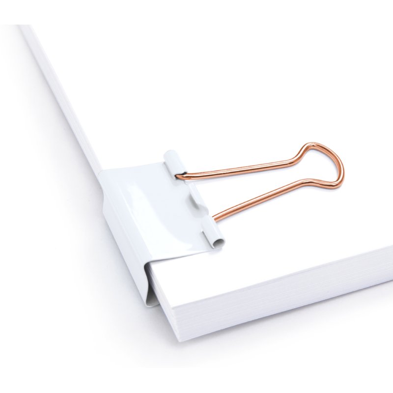 RAPESCO pinces à foldback 19 mm, blanc/or rose, 80 pièces