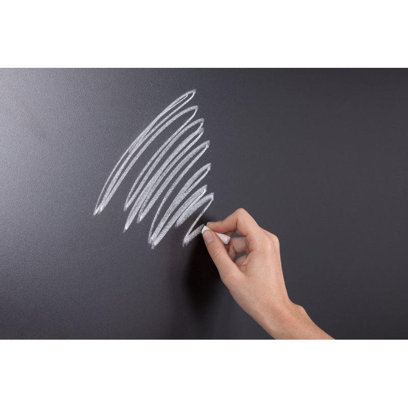 Bi-Office tableau noir, cadre en cerisier, 1200×900 mm, fixation murale