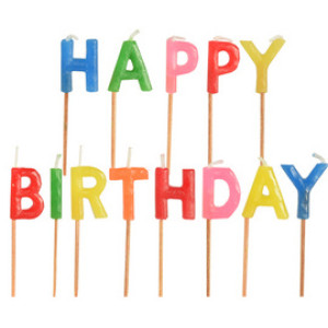 PAPSTAR taartkaarsjes set 'Happy Birthday', 13-delig