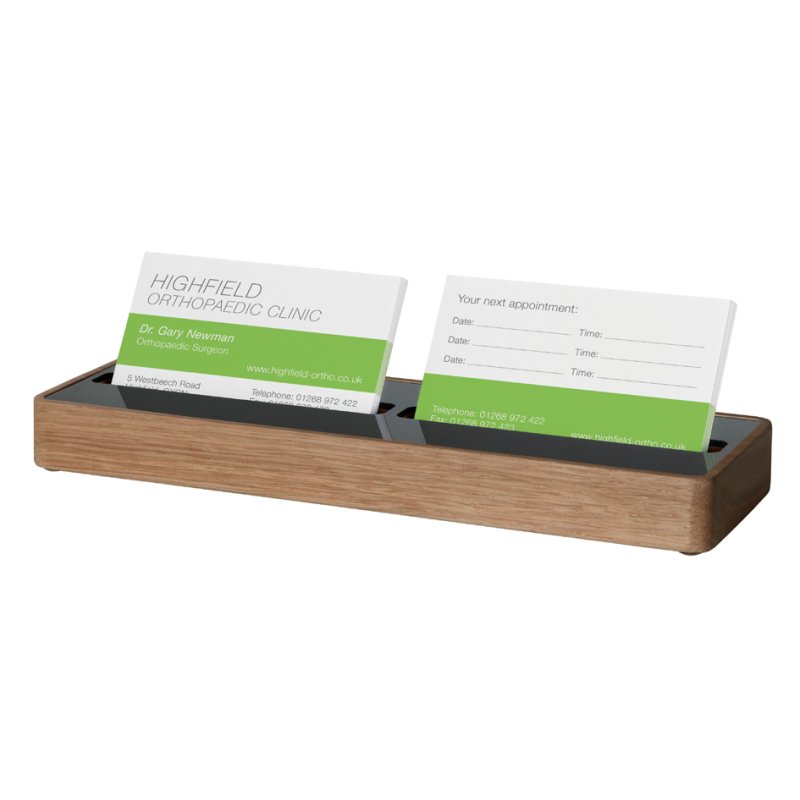 Sigel porte-cartes de visite chêne, 30 cartes, 107×63×22 mm